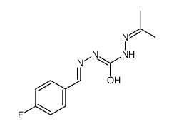 1-[(4-fluorophenyl)methylideneamino]-3-(propan-2-ylideneamino)urea Structure