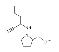 (S)-2-(((S)-2-(methoxymethyl)pyrrolidin-1-yl)amino)pentanenitrile Structure