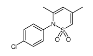 2-(4-chlorophenyl)-3,5-dimethylthiazine 1,1-dioxide结构式