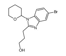 3-[5-bromo-1-(oxan-2-yl)benzimidazol-2-yl]propan-1-ol Structure