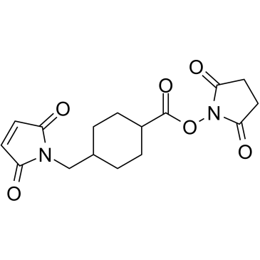 4-(N-马来酰亚胺基甲基)环己烷-1-羧酸琥珀酰亚胺酯结构式