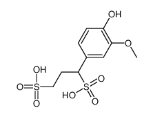 1-(4-hydroxy-3-methoxyphenyl)propane-1,3-disulfonic acid结构式