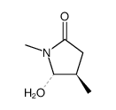 (4R)-5-hydroxy-1,4-dimethylpyrrolidin-2-one结构式