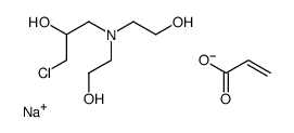 sodium,1-[bis(2-hydroxyethyl)amino]-3-chloropropan-2-ol,prop-2-enoate结构式