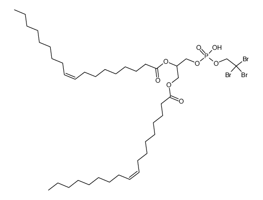 3-((hydroxy(2,2,2-tribromoethoxy)phosphoryl)oxy)propane-1,2-diyl dioleate Structure