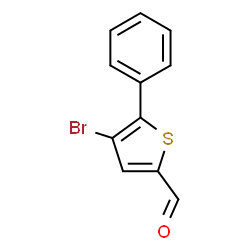 4-溴-5-苯基噻吩-2-甲醛结构式