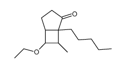 6-ethoxy-7-methyl-1-pentylbicyclo[3.2.0]heptan-2-one结构式