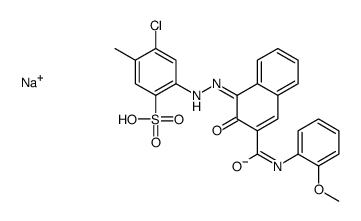 4-Chloro-2-[2-hydroxy-3-(o-methoxyphenylcarbamoyl)-1-naphtylazo]-5-methylbenzenesulfonic acid sodium salt结构式