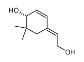 (+)-4-[(E)-2-Hydroxyethylidene]-6,6-dimethyl-2-cyclohexene-1-ol结构式