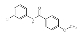 N-(3-氯苯基)-4-甲氧基苯酰胺结构式
