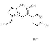 (NZ)-N-[1-(4-bromophenyl)-2-(2-ethyl-4-methyl-1-thia-3-azoniacyclopenta-2,4-dien-3-yl)ethylidene]hydroxylamine结构式