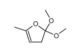 2-methyl-5,5-dimethoxy-4,5-dihydrofuran结构式