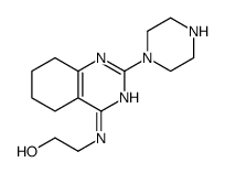 2-[(2-piperazin-1-yl-5,6,7,8-tetrahydroquinazolin-4-yl)amino]ethanol结构式