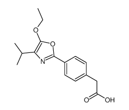 2-[4-(5-ethoxy-4-propan-2-yl-1,3-oxazol-2-yl)phenyl]acetic acid结构式