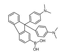 [9,9-bis[4-(dimethylamino)phenyl]fluoren-2-yl]boronic acid Structure