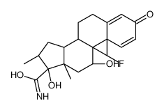 (8S,9R,10S,11S,13S,14S,16R,17R)-9-fluoro-11,17-dihydroxy-10,13,16-trimethyl-3-oxo-6,7,8,11,12,14,15,16-octahydrocyclopenta[a]phenanthrene-17-carboxamide结构式