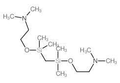 2-[(2-dimethylaminoethoxy-dimethyl-silyl)methyl-dimethyl-silyl]oxy-N,N-dimethyl-ethanamine结构式