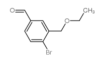 4-溴-3-乙氧基甲基苯甲醛结构式