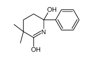 6-hydroxy-3,3-dimethyl-6-phenylpiperidin-2-one结构式