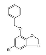 4-(苄氧基)-6-溴-1,3-苯并二噁茂结构式
