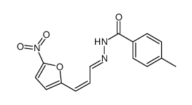 Benzoic acid, 4-methyl-, (3-(5-nitro-2-furanyl)-2-propenylidene)hydraz ide structure