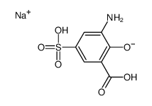sodium hydrogen 3-amino-5-sulphonatosalicylate Structure