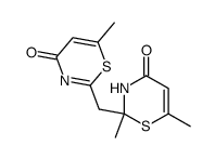 2-((2,6-dimethyl-4-oxo-3,4-dihydro-2H-1,3-thiazin-2-yl)methyl)-6-methyl-4H-1,3-thiazin-4-one结构式