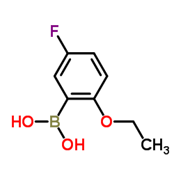2-乙氧基-5-氟苯硼酸结构式