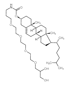 cholesteryl n-(15,16-dihydroxy-4,7,10,13-tetraoxa-hexa-decyl)carbamate Structure