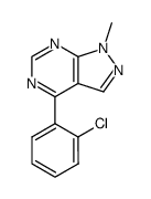 1-methyl-4-(o-chlorophenyl)pyrazolo(3,4-d)pyrimidine结构式