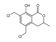 5,7-bis(chloromethyl)-8-hydroxy-3-methyl-3,4-dihydroisocoumarin结构式