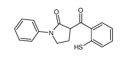 1-phenyl-3-(2-sulfanylbenzoyl)pyrrolidin-2-one结构式