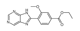ethyl 3-methoxy-4-(7H-purin-8-yl)benzoate结构式