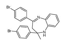 2,4-bis(4-bromophenyl)-2-methyl-1,3-dihydro-1,5-benzodiazepine结构式