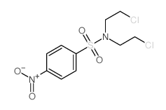 Benzenesulfonamide,N,N-bis(2-chloroethyl)-4-nitro- Structure