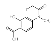 2-hydroxy-4-[(2-iodoacetyl)-methyl-amino]benzoic acid结构式