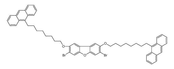 2,8-bis(8-anthracen-9-yloctoxy)-3,7-dibromodibenzofuran Structure