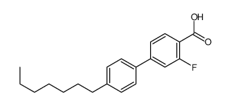 2-fluoro-4-(4-heptylphenyl)benzoic acid Structure
