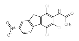 N-(1,3,4-trichloro-7-nitro-9H-fluoren-2-yl)acetamide结构式
