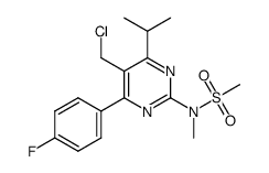 N-[5-chloromethyl-4-(4-fluorophenyl)-6-isopropyl-pyrimidin-2-yl]-N-methyl-methanesulfonamide结构式
