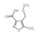 4-(甲氧基甲基)-5-甲基异噁唑-3-羧酸结构式
