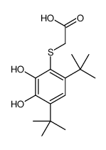 2-(4,6-ditert-butyl-2,3-dihydroxyphenyl)sulfanylacetic acid Structure