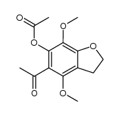 1-(6-acetoxy-4,7-dimethoxy-2,3-dihydro-benzofuran-5-yl)-ethanone结构式