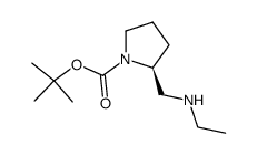 (2S)-2-[(乙基氨基)甲基]-1-吡咯烷羧酸 1,1-二甲基乙基酯结构式