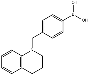 B-[4-[(3,4-二氢-1(2H)-喹啉基)甲基]苯基]硼酸结构式