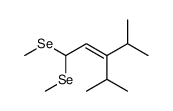 4-methyl-1,1-bis(methylselanyl)-3-propan-2-ylpent-2-ene结构式