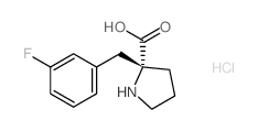 (R)-α-(3-fluoro-benzyl)-proline.HCl结构式