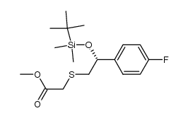 methyl 2-[(2R)-2-[tert-butyl(dimethyl)silyl]oxy-2-(4-fluorophenyl)ethyl]thioacetate Structure