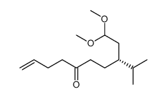 (R)-3-(1-methylethyl)-6-oxo-9-decenal dimethylacetal Structure