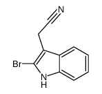 (2-bromo-1H-indol-3-yl)-acetonitrile结构式